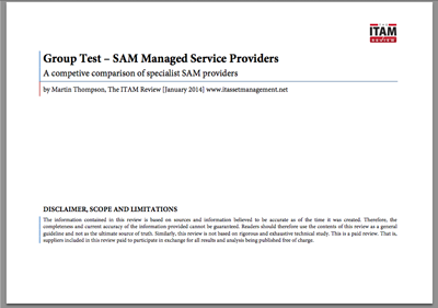 An independent review of leading worldwide SAM Managed Service Providers