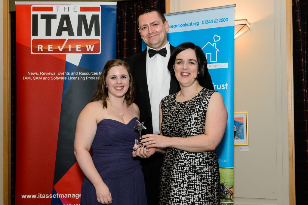 Tony Crawley & Gillian Leicester of Synyega, winners of the ITAM Project or Implementation of the Year 2015 Award